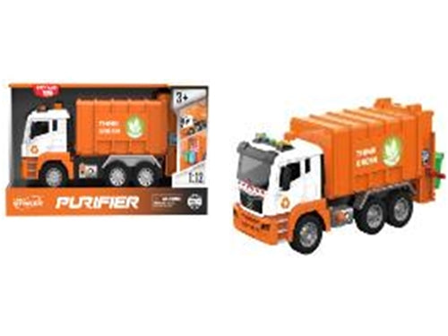 CAMION RIFIUTI LUCI SUONI 32CM ARANCIO