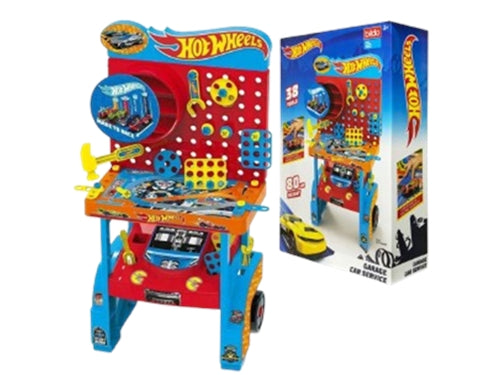 HOT WHEELS BANCO GARAGE ATTREZZI 80CM