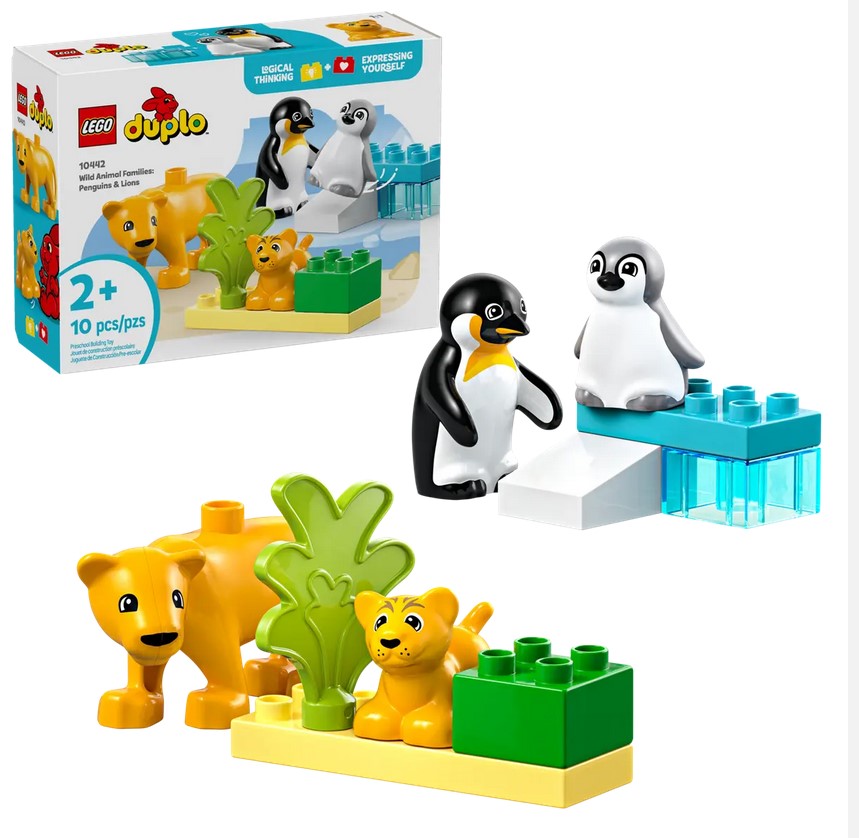 DUP FAMIGLIE DI ANIMALI PINGUINI E LEONI