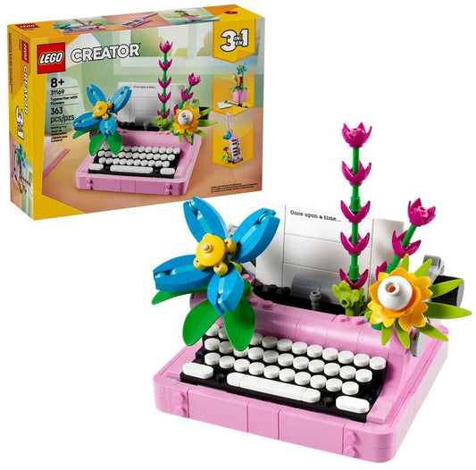 CREA MACCHINA DA SCRIVERE CON FIORI