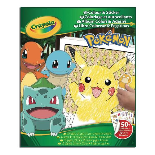 ALBUM ADESIVI-COLORING POKEMON IVA.ASS.