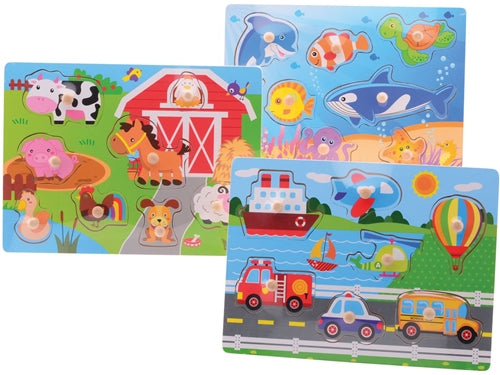 PUZZLE LEGNO PIRULI VEICOLI 30X22 CM