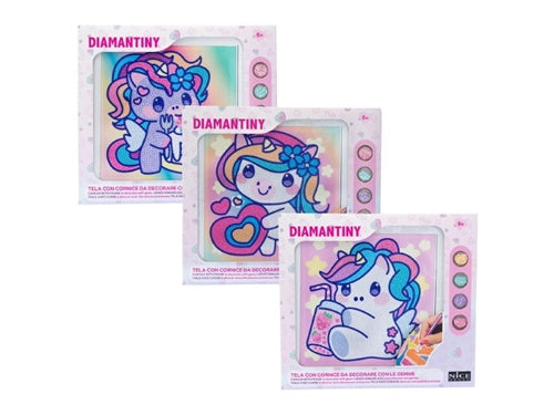 DIAMANTINY KAWAII UNICORN QUADRETTO ASSORT 1