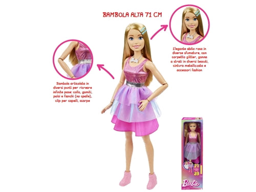 BARBIE LARGE DOLL VESTITO ROSA