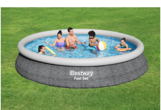 BESTWAY PISCINA ROTONDA GONFIABILE FAST SET 457X84 CM
