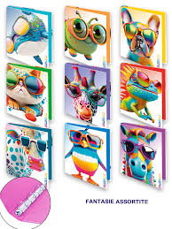 COPERTINA 4 ANELLI ANIMAL DIAM. 3 CM 27X32