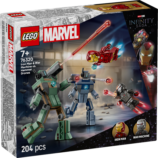 SH IRON MAN E WAR MACHINE VS I DRONI DI HAMMER